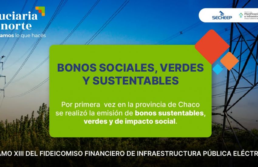 El gobierno de la provincia emitió el primer bono social, verde y sustentable en la historia del Chaco