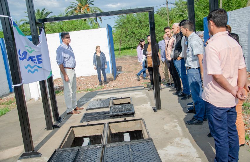 La provincia inauguró recientemente un nuevo sistema cloacal en Colonia Baranda