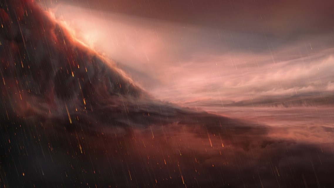 El planeta WASP-76b, caracterizado por su alta temperatura y la presencia de una inusual lluvia de hierro