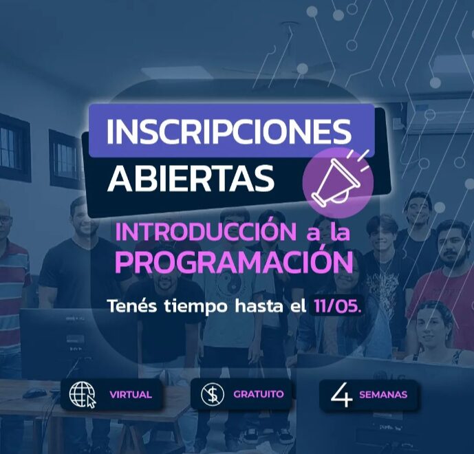 Hasta el 11 de mayo esta abierta la inscripción para la etapa inicial del curso “Introducción a la Programación” del Informatorio
