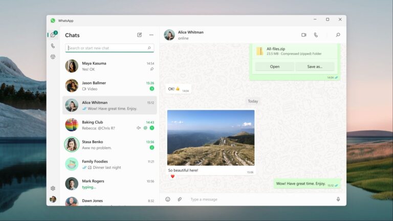 WhatsApp ha actualizado su aplicación para Windows 11.