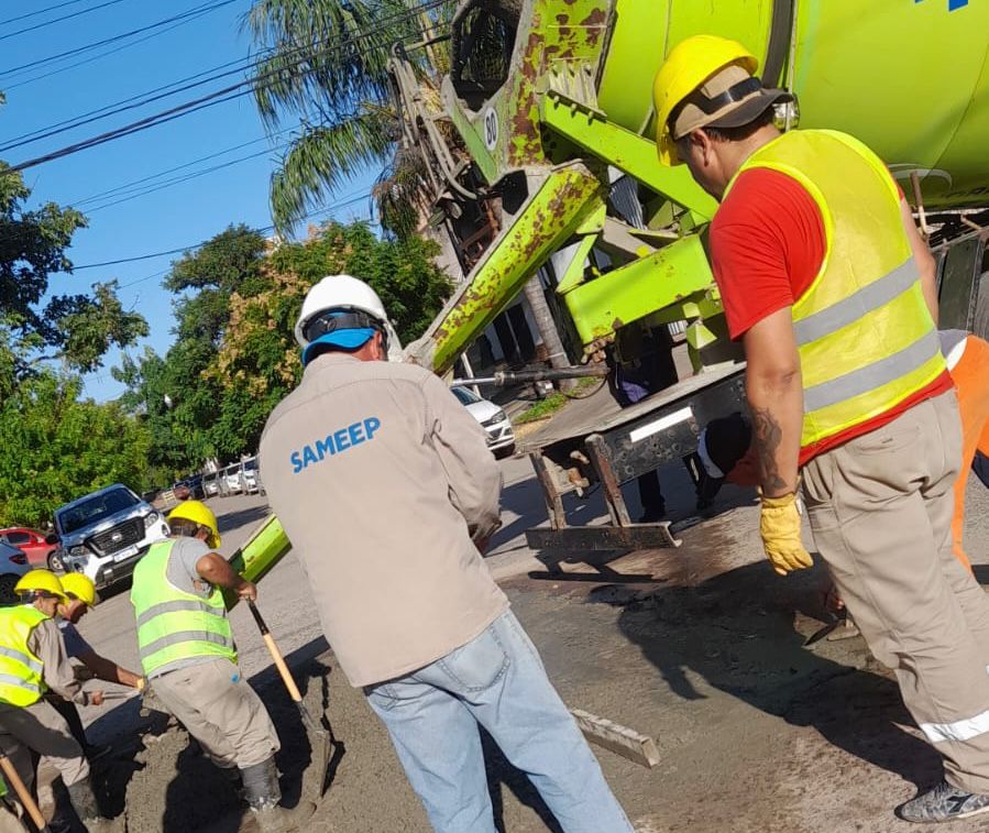 SAMEEP llevó a cabo labores para remediar los baches existentes.