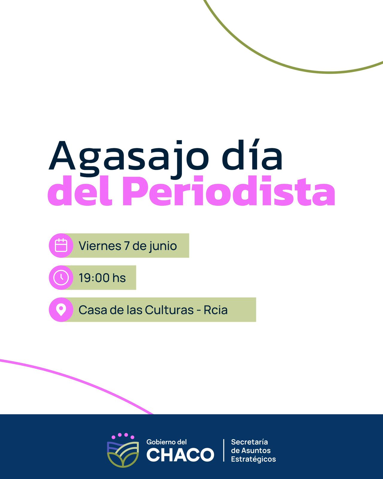 EL GOBIERNO PROVINCIAL CELEBRARÁ EL DÍA DEL PERIODISTA