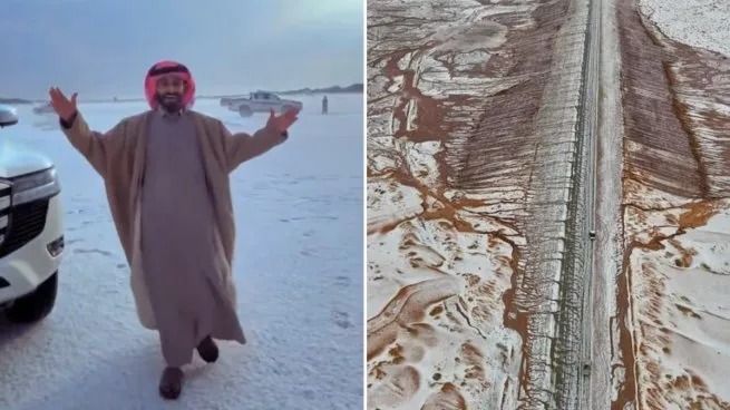 Nevada histórica en el desierto de Arabia Saudita: el fenómeno climático que impactó en Al-Jawf