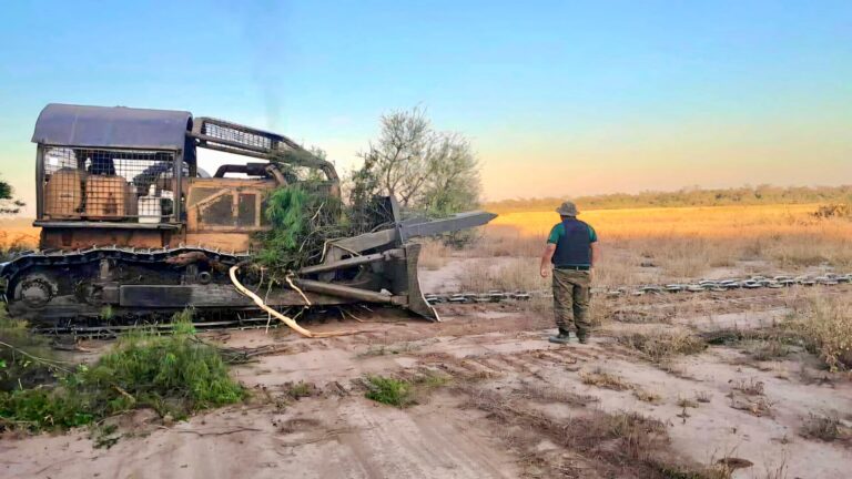 Ministerio de Producción y Bosques detienen desmonte ilegal y secuestran maquinaria en Las Breñas