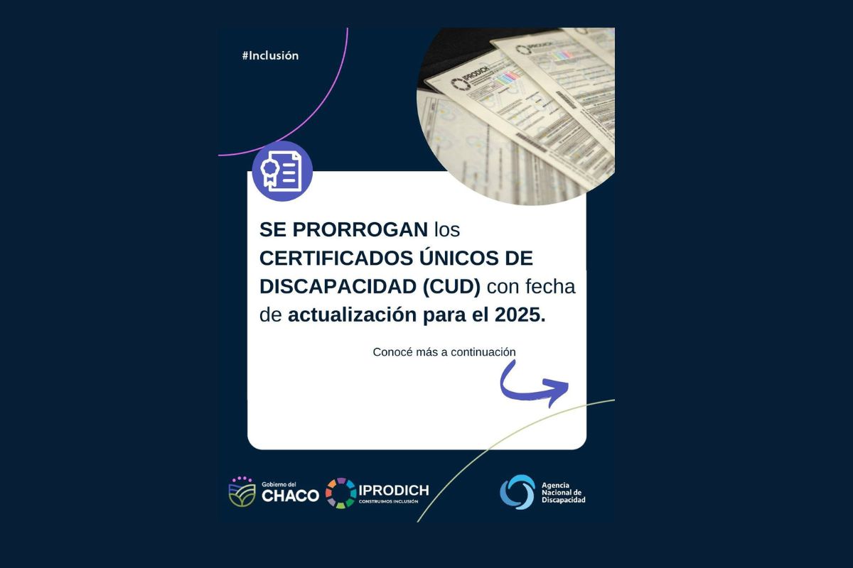 Prórroga para Certificados Únicos de Discapacidad (CUD) con actualización en 2025