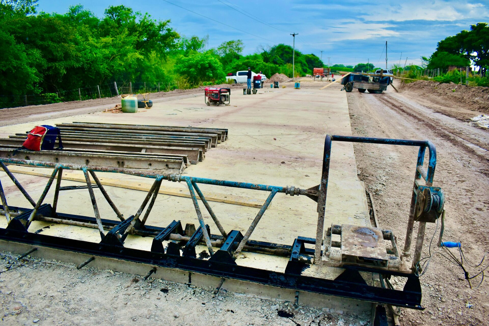 Avanza la Pavimentación del Acceso a Pampa Almirón