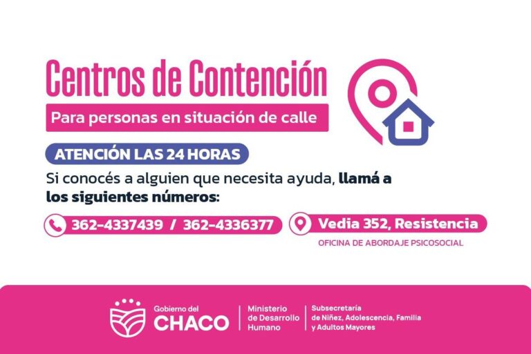 Desarrollo Humano Refuerza la Contención Integral para Personas en Situación de Calle en Chaco