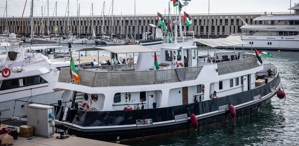 Flotilla de Gaza zarpa de nuevo de Barcelona en medio de amenazas de Israel