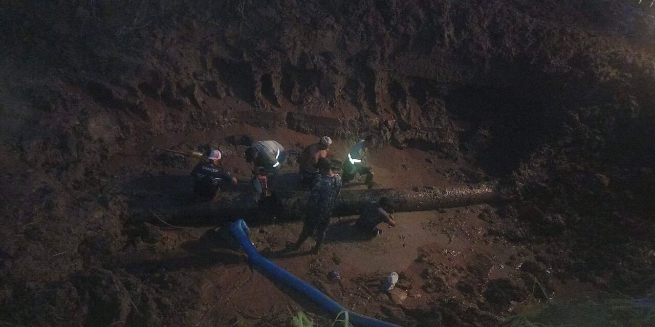 San Martín: Sameep finalizó la compleja reparación del acueducto tras 18 horas de labor ininterrumpida