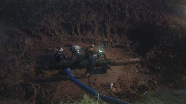 San Martín: Sameep finalizó la compleja reparación del acueducto tras 18 horas de labor ininterrumpida
