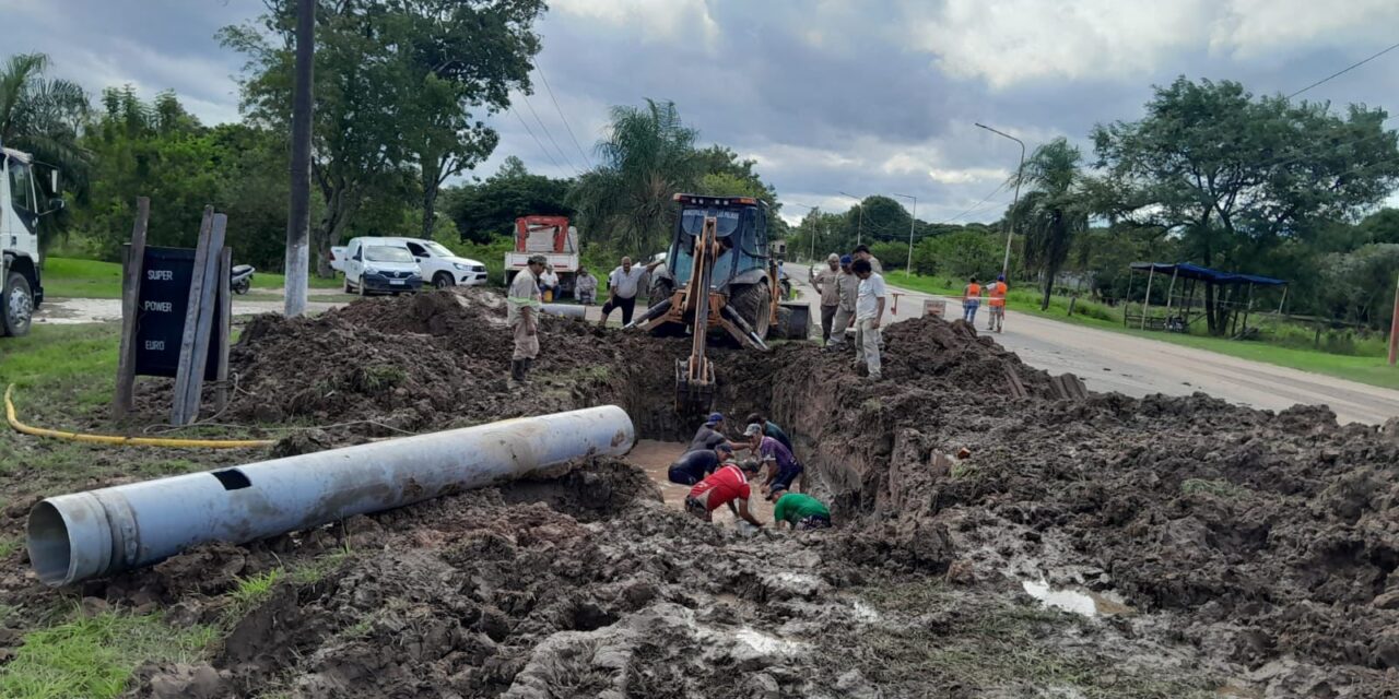 Sameep finalizó la reparación de un acueducto troncal y normalizó el suministro en el Departamento Bermejo