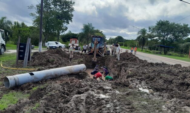 Sameep finalizó la reparación de un acueducto troncal y normalizó el suministro en el Departamento Bermejo