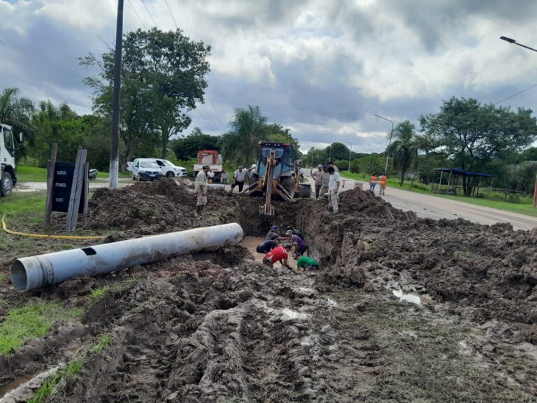 Sameep finalizó la reparación de un acueducto troncal y normalizó el suministro en el Departamento Bermejo
